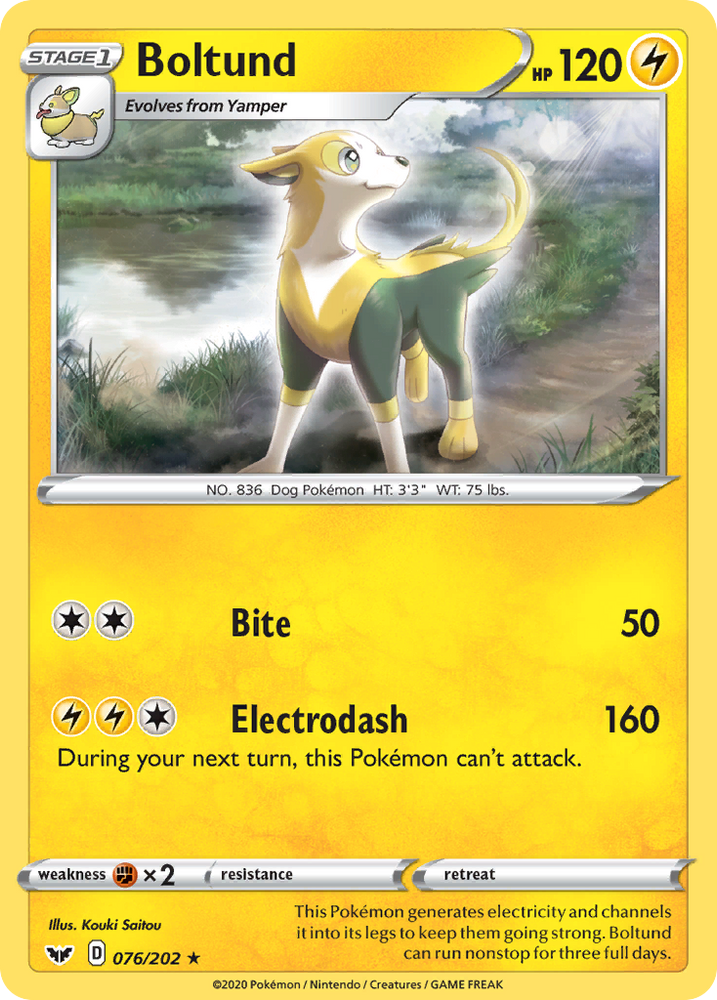 Boltund (076/202) [Sword & Shield: Base Set] Pokémon