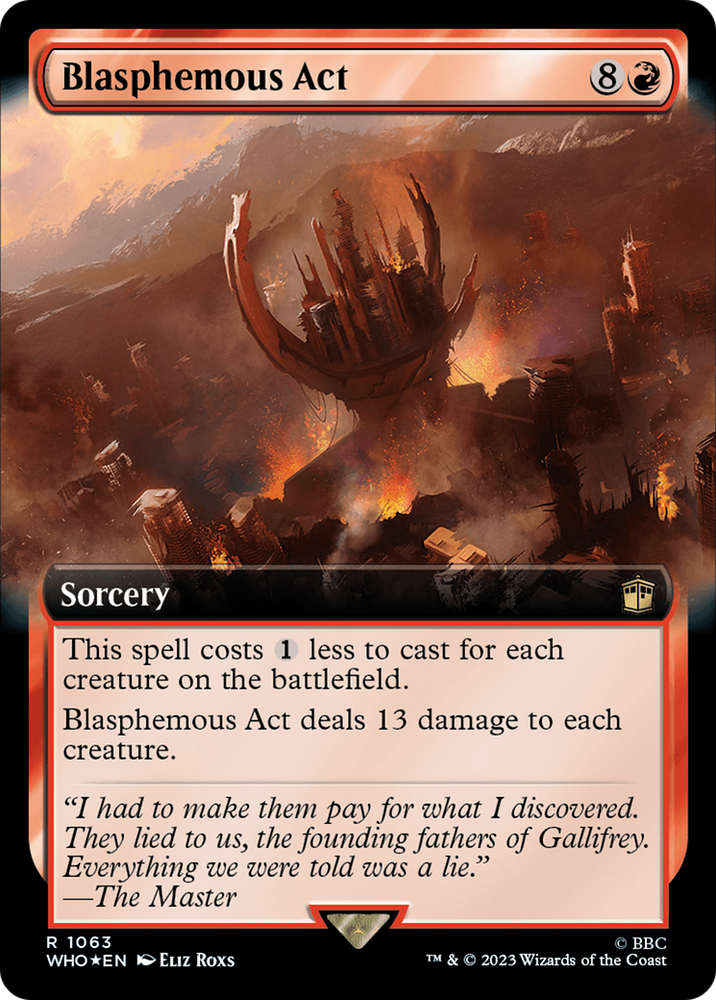 Blasphemous Act (Extended Art) (Surge Foil) [Doctor Who] Magic: The Gathering