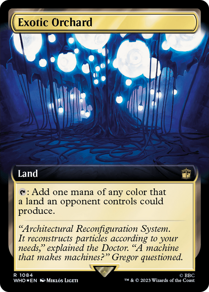 Exotic Orchard (Extended Art) (Surge Foil) [Doctor Who] Magic: The Gathering