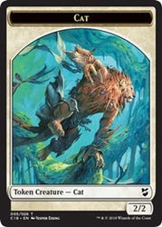 Cat // Soldier Double-Sided Token [Commander 2018 Tokens] Magic: The Gathering