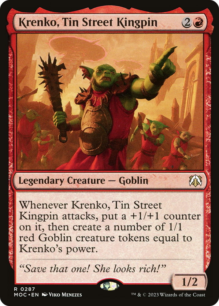 Krenko, Tin Street Kingpin [March of the Machine Commander] Magic: The Gathering