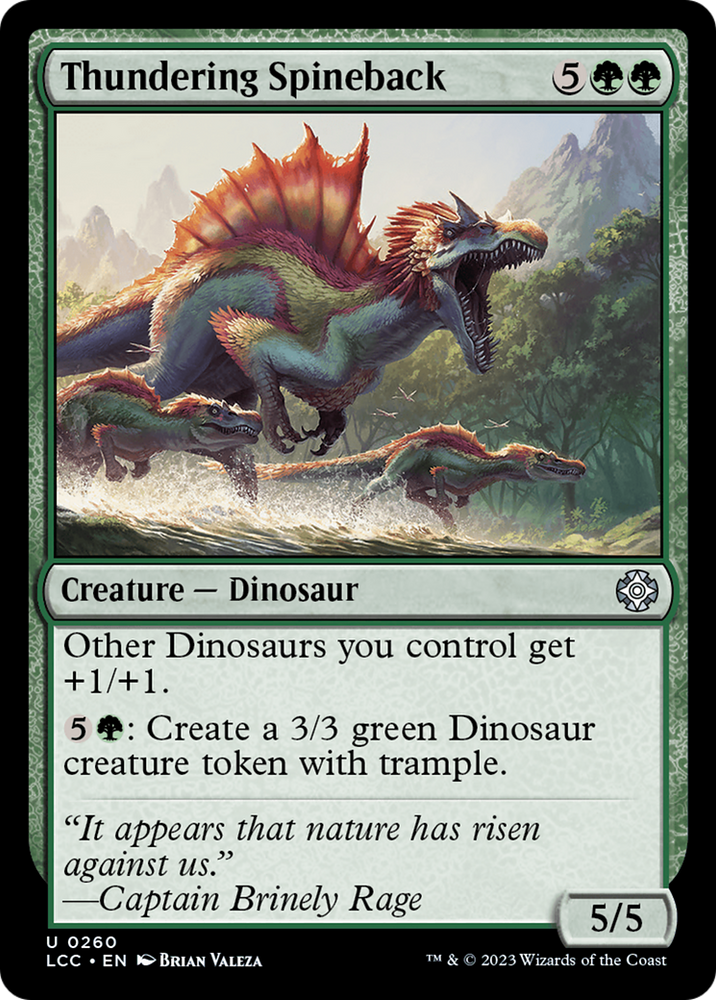 Thundering Spineback [The Lost Caverns of Ixalan Commander] Magic: The Gathering