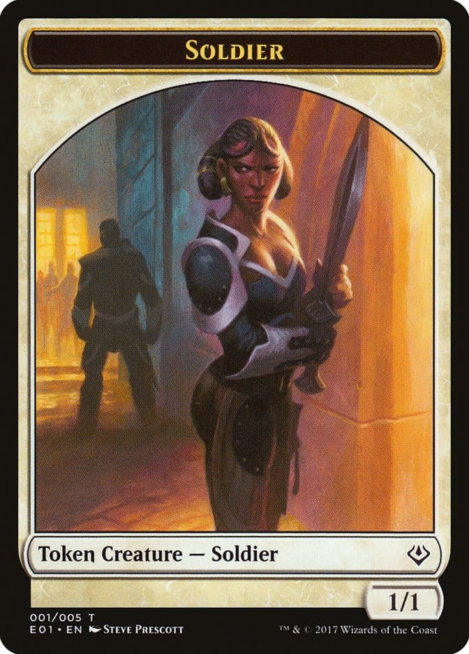 Beast (004) // Soldier Double-Sided Token [Archenemy: Nicol Bolas Tokens] Magic: The Gathering