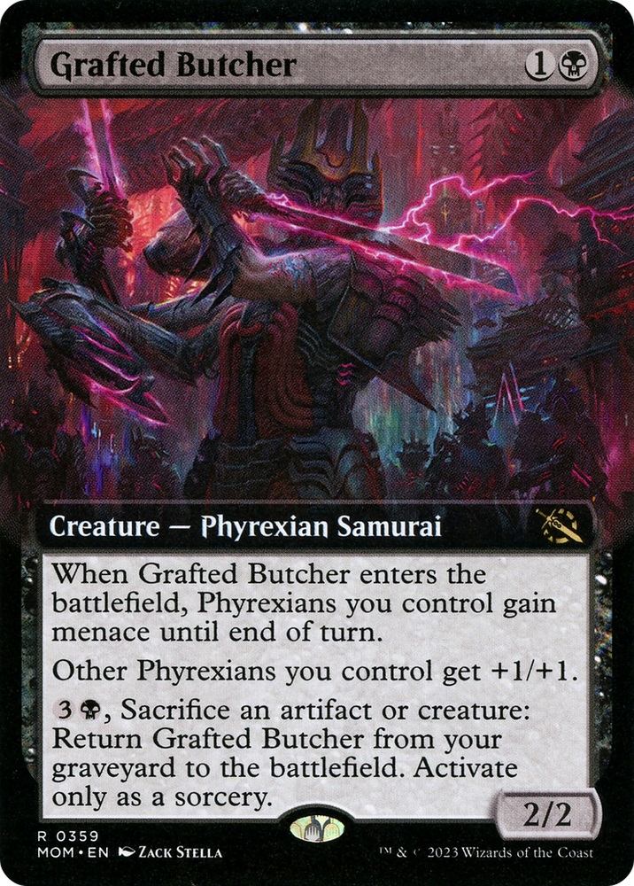 Grafted Butcher (Extended Art) [March of the Machine] Magic: The Gathering