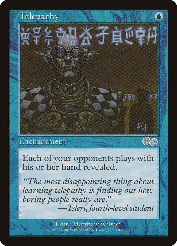 Telepathy [Urza's Saga] Magic: The Gathering