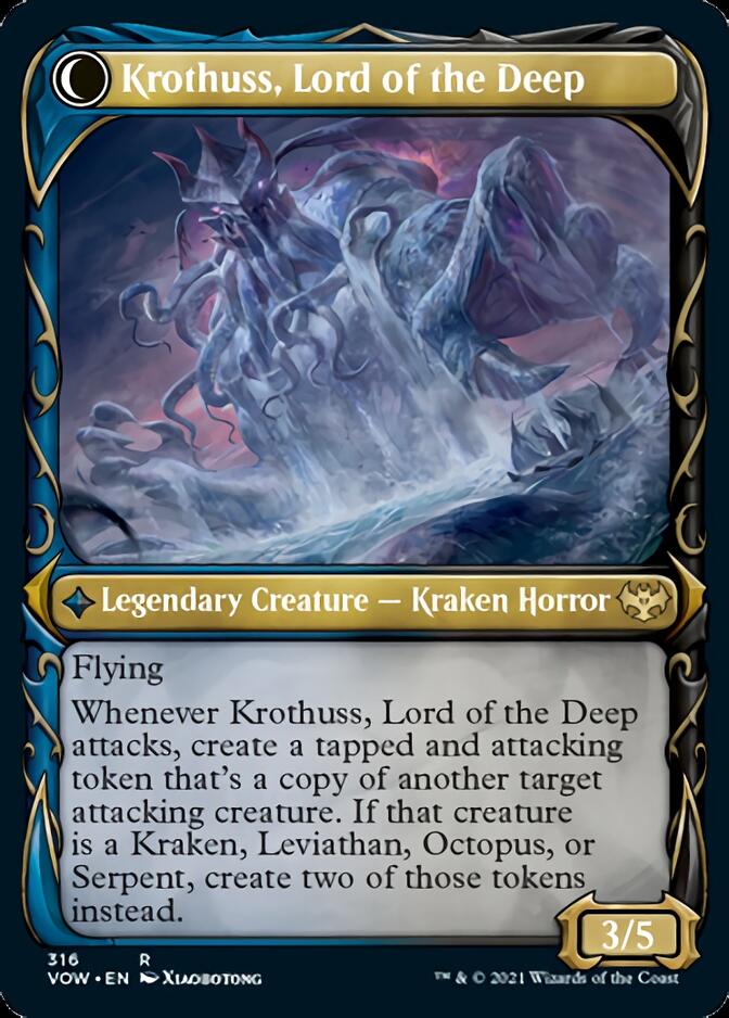 Runo Stromkirk // Krothuss, Lord of the Deep (Showcase Fang Frame) [Innistrad: Crimson Vow] Magic: The Gathering