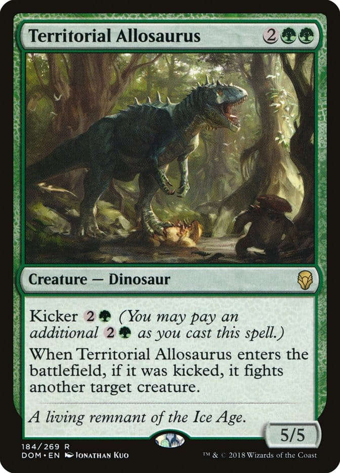 Territorial Allosaurus [Dominaria] Magic: The Gathering