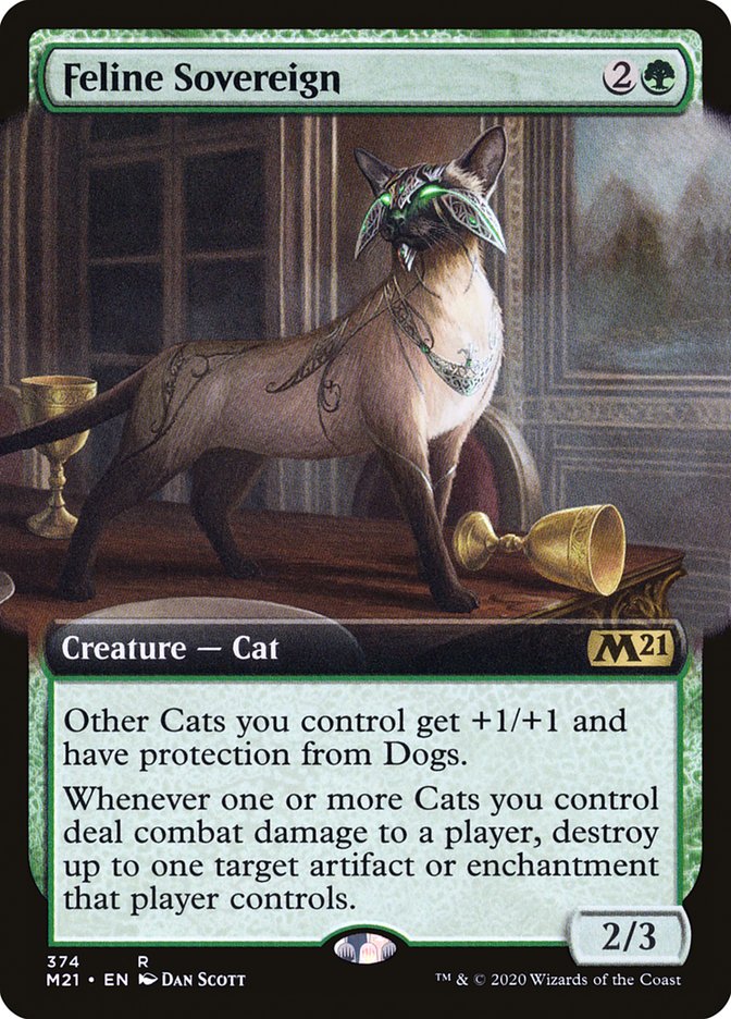Feline Sovereign (Extended Art) [Core Set 2021] Magic: The Gathering
