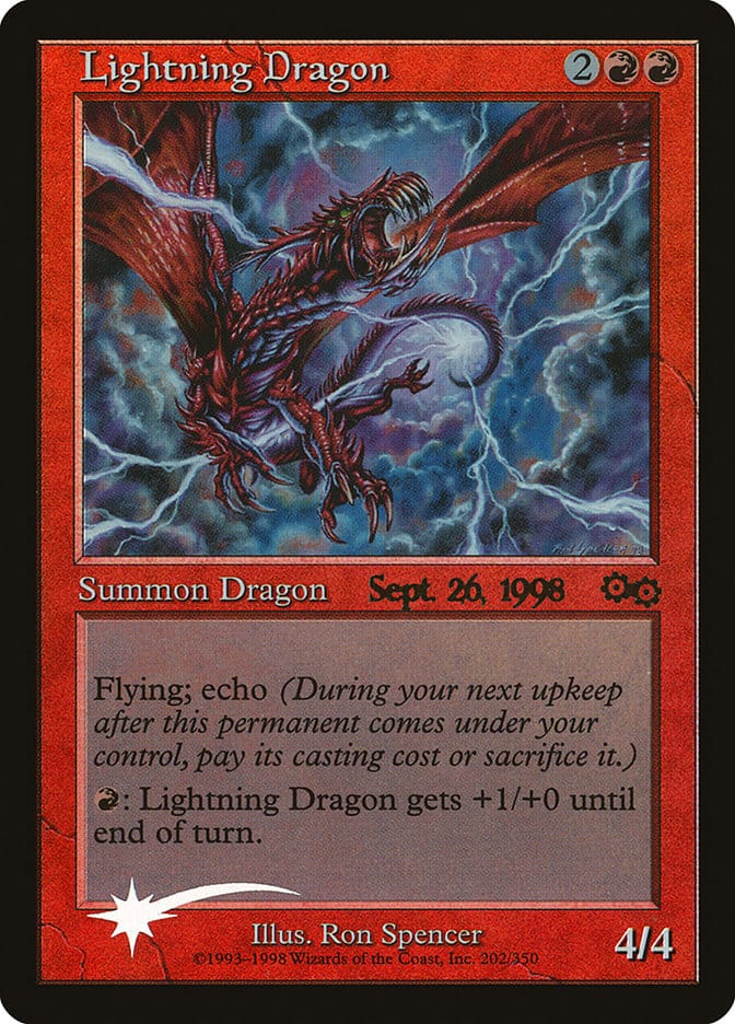 Lightning Dragon [Urza's Saga Promos] Magic: The Gathering