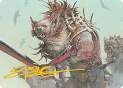 Gnoll Art Card (Gold-Stamped Signature) [Dungeons & Dragons: Adventures in the Forgotten Realms Art Series] Magic: The Gathering