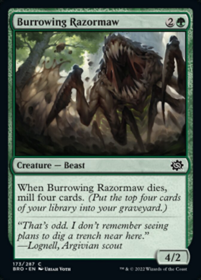 Burrowing Razormaw [The Brothers' War] Magic: The Gathering