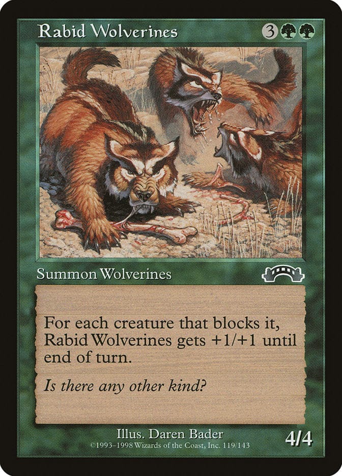 Rabid Wolverines [Exodus] Magic: The Gathering