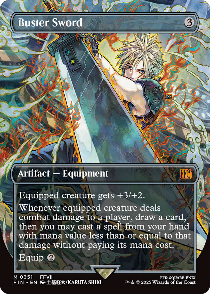 Buster Sword (Borderless) [FINAL FANTASY] Magic: The Gathering