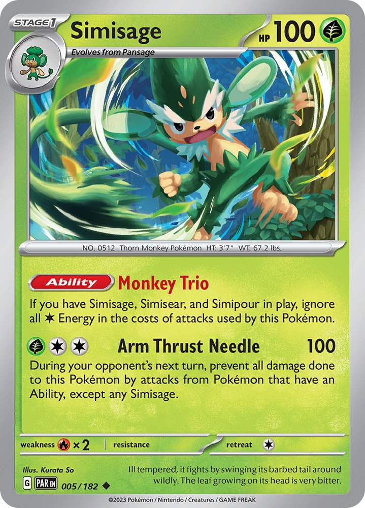Simisage (005/182) [Scarlet & Violet: Paradox Rift] Pokémon