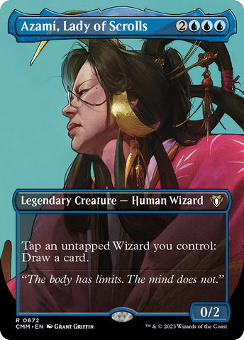 Azami, Lady of Scrolls (Borderless Profile) [Commander Masters] Magic: The Gathering