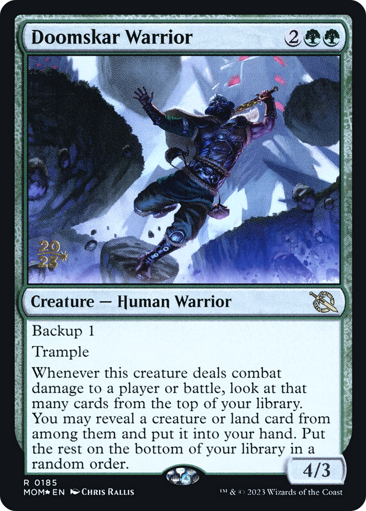 Doomskar Warrior [March of the Machine Prerelease Promos] Magic: The Gathering
