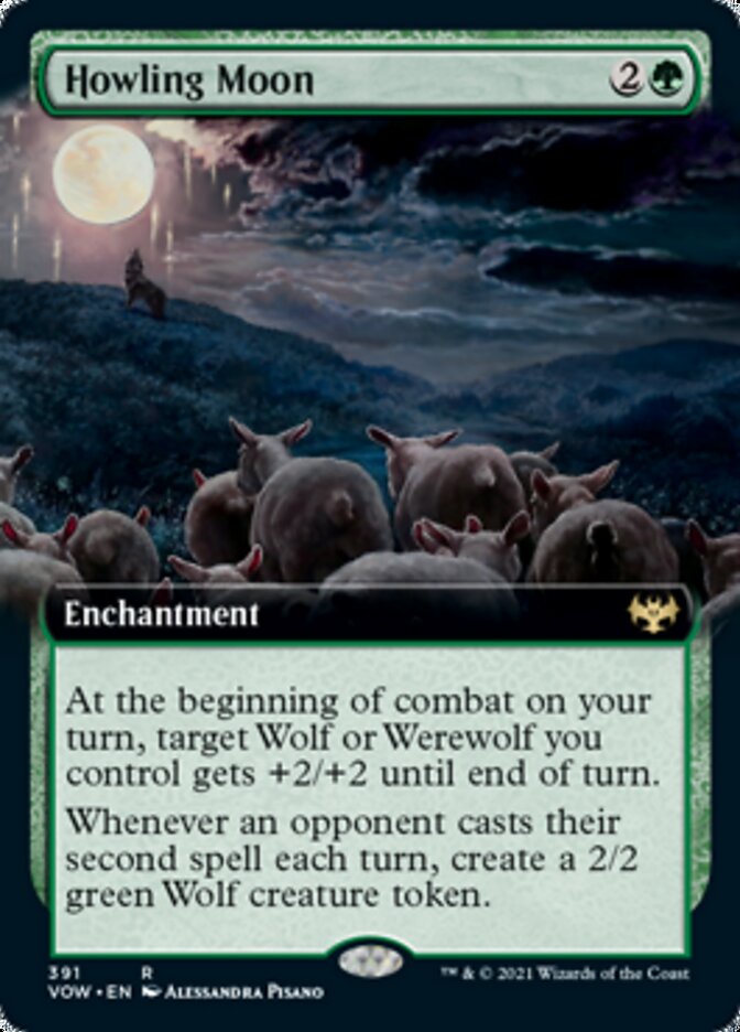 Howling Moon (Extended Art) [Innistrad: Crimson Vow] Magic: The Gathering
