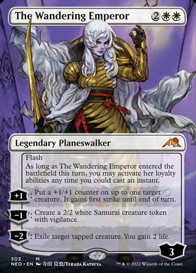 The Wandering Emperor (Borderless) [Kamigawa: Neon Dynasty] Magic: The Gathering