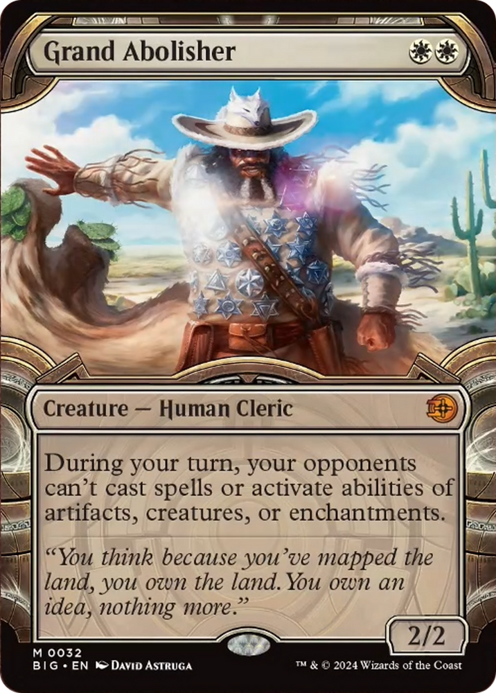 Grand Abolisher (Showcase) [Outlaws of Thunder Junction: The Big Score] Magic: The Gathering