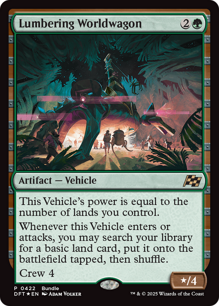 Lumbering Worldwagon (Bundle) [Aetherdrift Promos] Magic: The Gathering