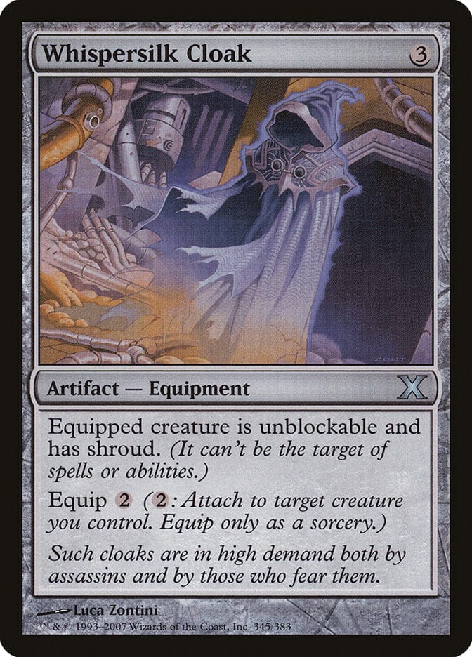 Whispersilk Cloak [Tenth Edition] Magic: The Gathering