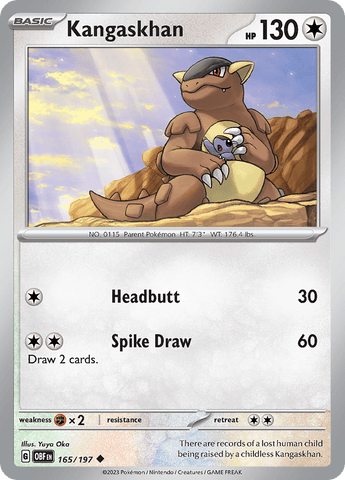 Kangaskhan (165/197) [Scarlet & Violet: Obsidian Flames] - Pokemon Cards For Your TCG Needs!