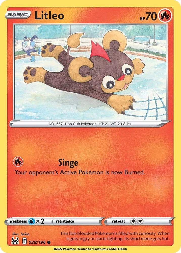 Litleo (028/196) [Sword & Shield: Lost Origin] Pokémon