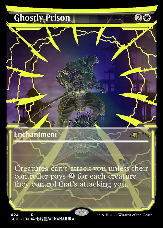 Ghostly Prison (Neon Ink Yellow) [Secret Lair Drop Series] Magic: The Gathering