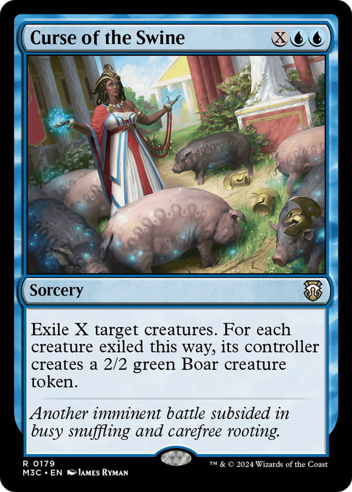 Curse of the Swine (Ripple Foil) [Modern Horizons 3 Commander] Magic: The Gathering