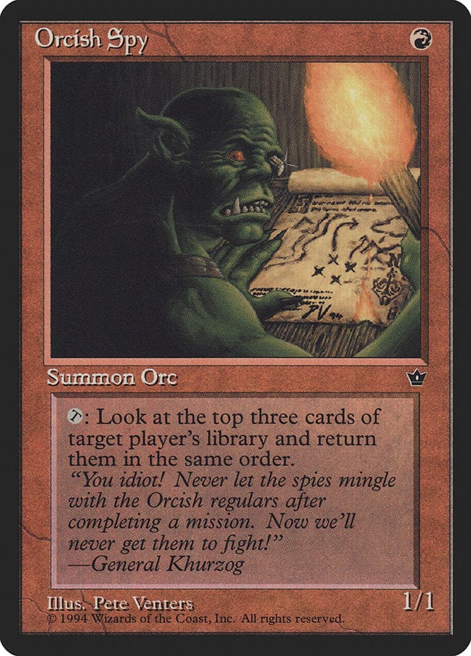 Orcish Spy (Pete Venters) [Fallen Empires] Magic: The Gathering