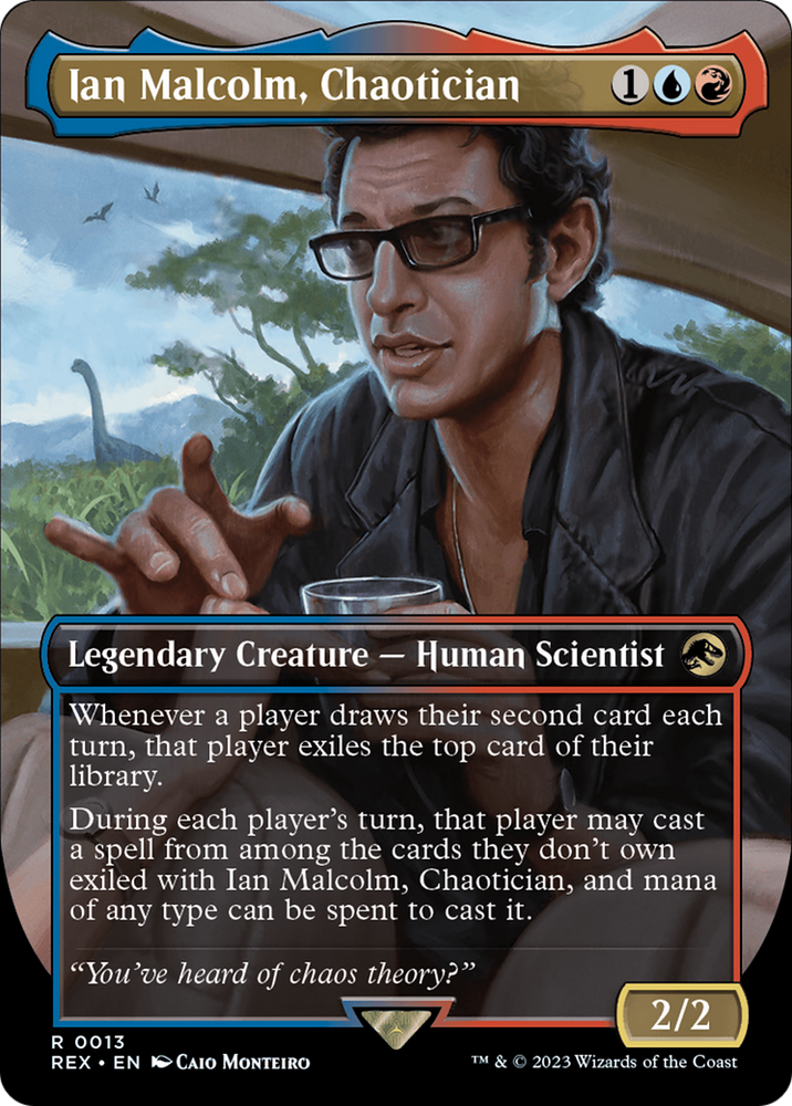 Ian Malcolm, Chaotician (Borderless) [Jurassic World Collection] Magic: The Gathering
