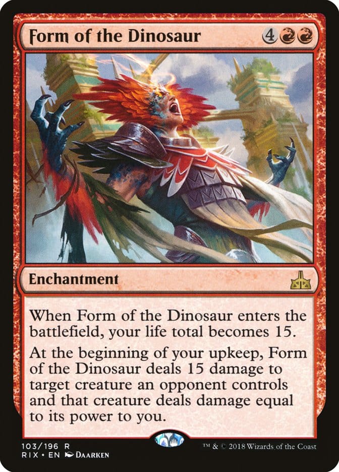 Form of the Dinosaur [Rivals of Ixalan] Magic: The Gathering