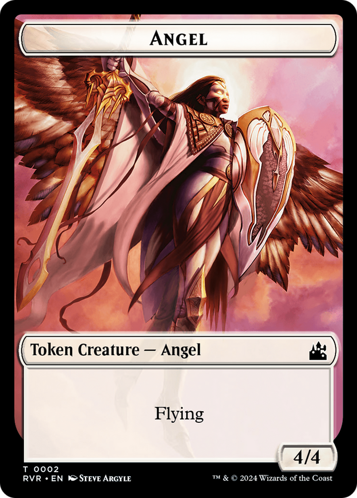 Saproling // Angel (0002) Double-Sided Token [Ravnica Remastered Tokens] Magic: The Gathering