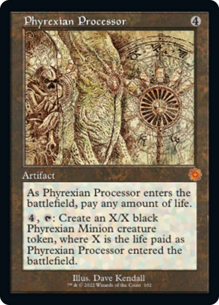 Phyrexian Processor (Retro Schematic) [The Brothers' War Retro Artifacts] Magic: The Gathering