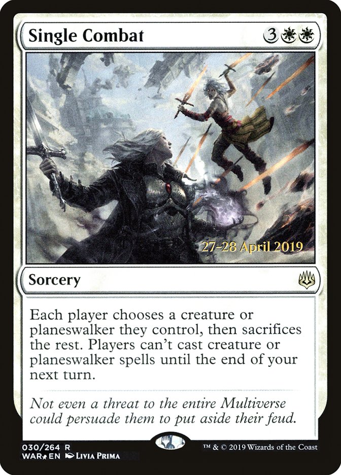 Single Combat [War of the Spark Prerelease Promos] Magic: The Gathering