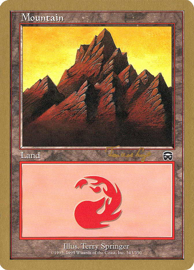 Mountain (343) (Tom van de Logt) [World Championship Decks 2001] Magic: The Gathering