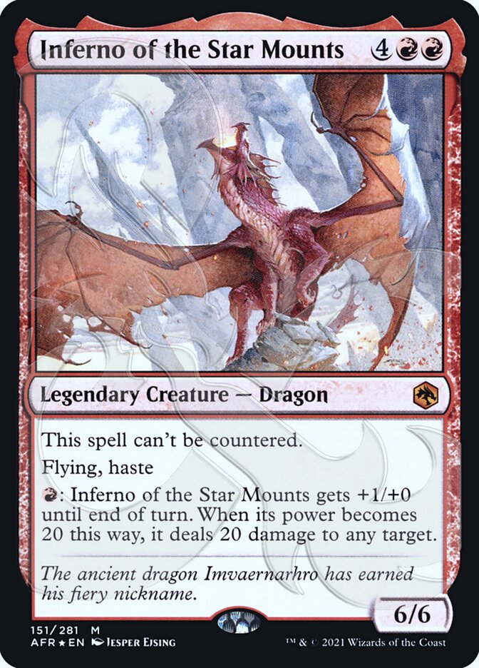 Inferno of the Star Mounts (Ampersand Promo) [Dungeons & Dragons: Adventures in the Forgotten Realms Promos] Magic: The Gathering
