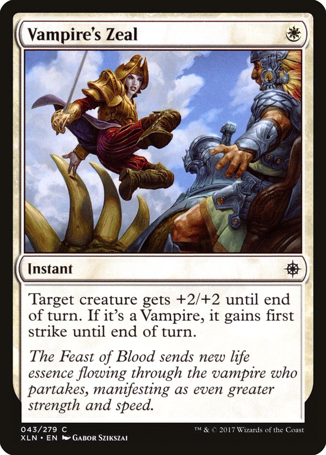 Vampire's Zeal [Ixalan] Magic: The Gathering