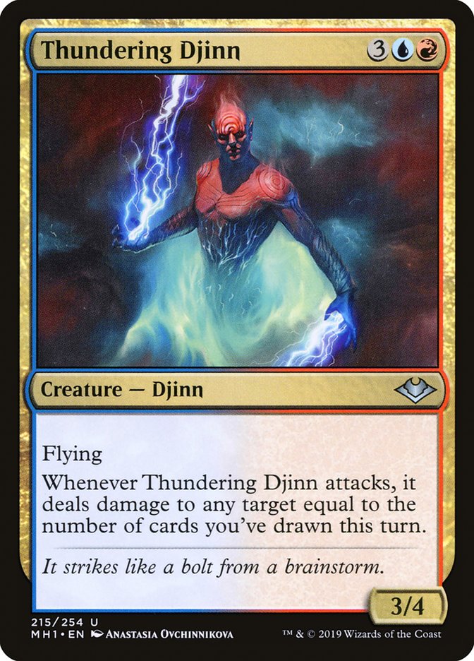 Thundering Djinn [Modern Horizons] Magic: The Gathering