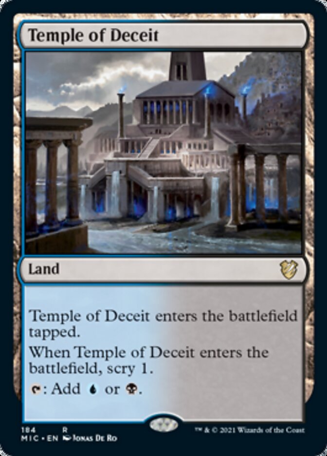 Temple of Deceit [Innistrad: Midnight Hunt Commander] Magic: The Gathering