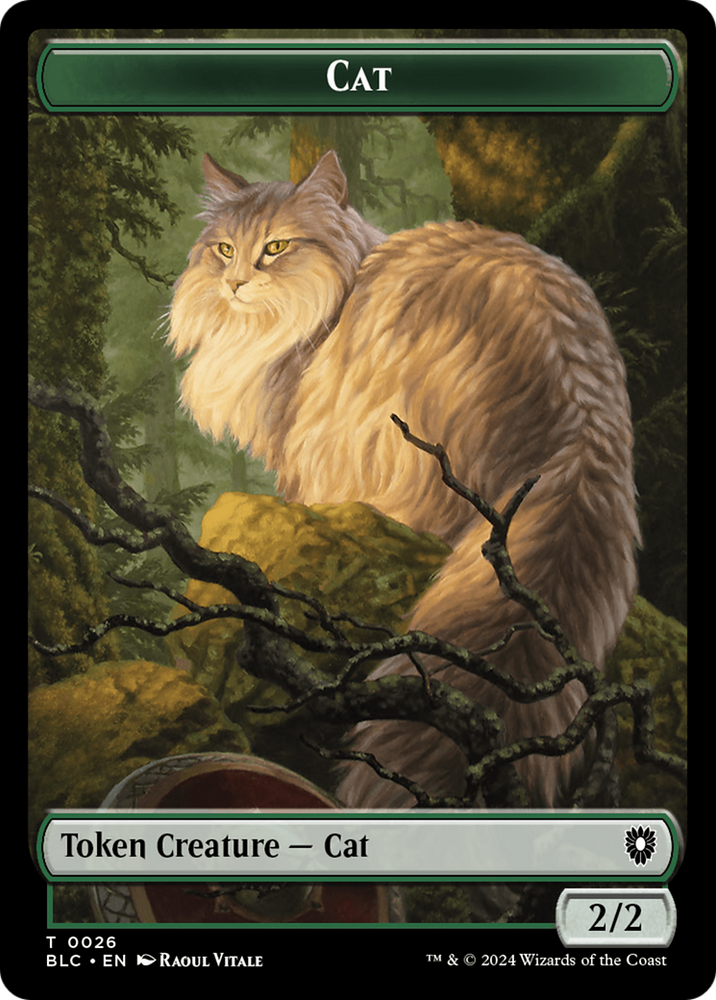 Elemental // Cat Double-Sided Token [Bloomburrow Commander Tokens] Magic: The Gathering