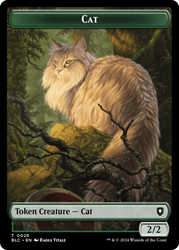 Elemental // Cat Double-Sided Token [Bloomburrow Commander Tokens] Magic: The Gathering