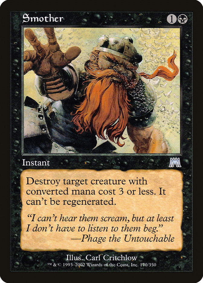 Smother [Onslaught] Magic: The Gathering