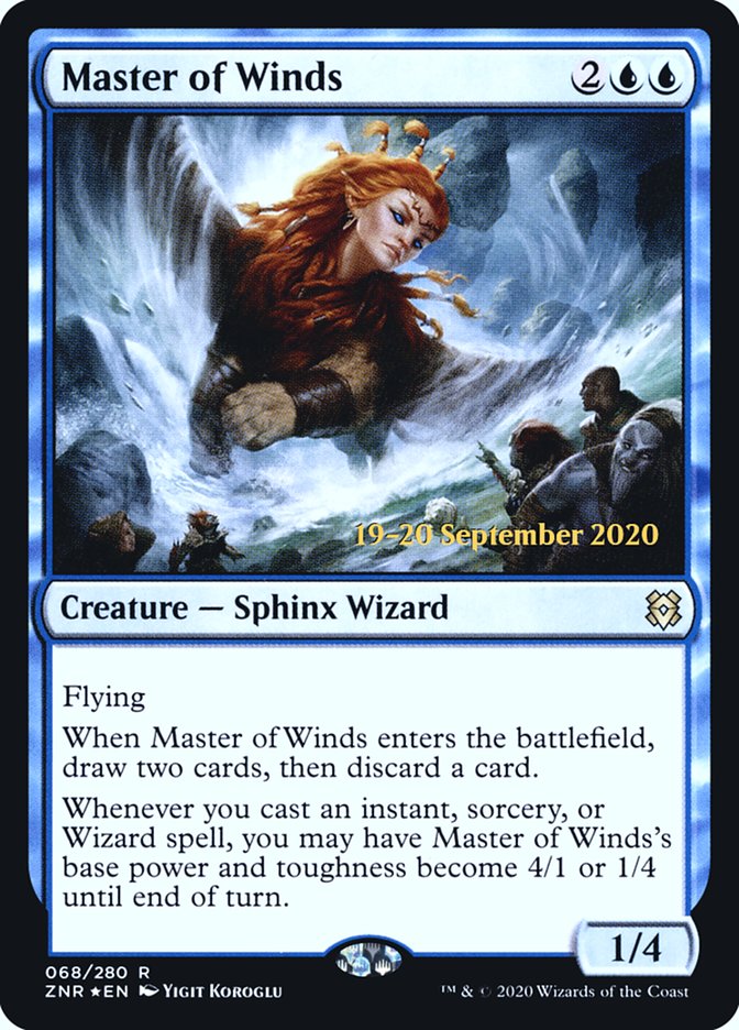 Master of Winds [Zendikar Rising Prerelease Promos] Magic: The Gathering