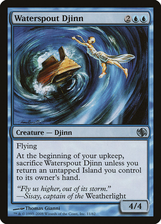 Waterspout Djinn [Duel Decks: Jace vs. Chandra] Magic: The Gathering