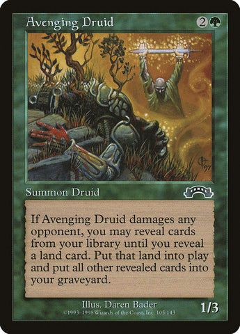 Avenging Druid [Exodus] Magic: The Gathering