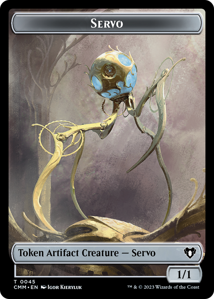 Servo // Dragon (0020) Double-Sided Token [Commander Masters Tokens] Magic: The Gathering