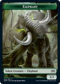 Elephant // Marit Lage Double-Sided Token [Double Masters Tokens] Magic: The Gathering