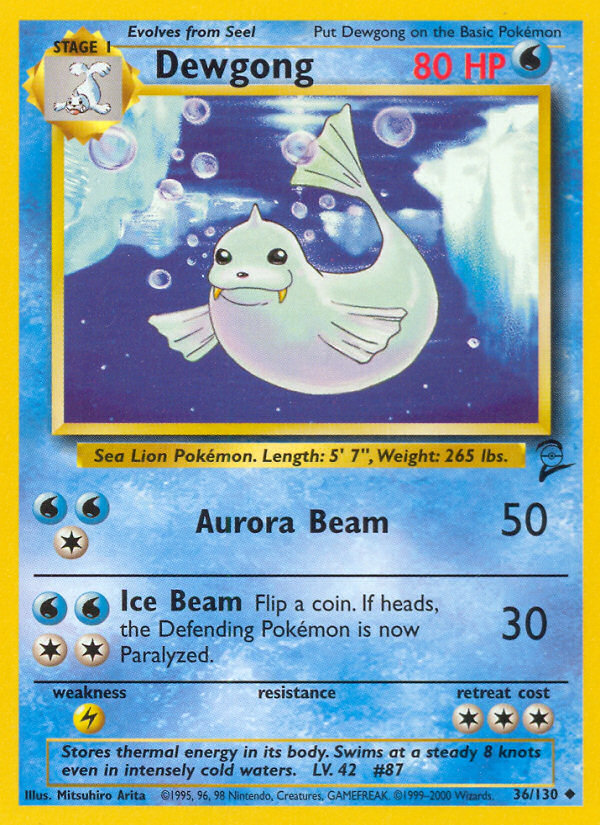 Dewgong (36/130) [Base Set 2] Pokémon