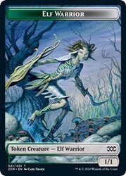 Elf Warrior // Germ Double-Sided Token [Double Masters Tokens] Magic: The Gathering